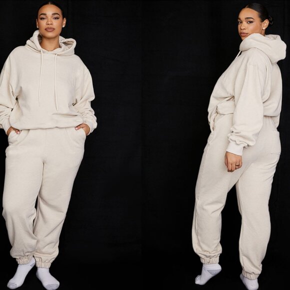 HOUSE OF CB 'Sky' Oatmeal Fleece Back Jogging Trouser NWOT - Picture 4 of 4